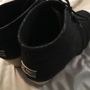 BOBS black lace-up ankle boots/booties